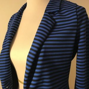 Blue and black stripped blazer